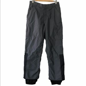 Columbia Gray Nylon Rain Pants, Large